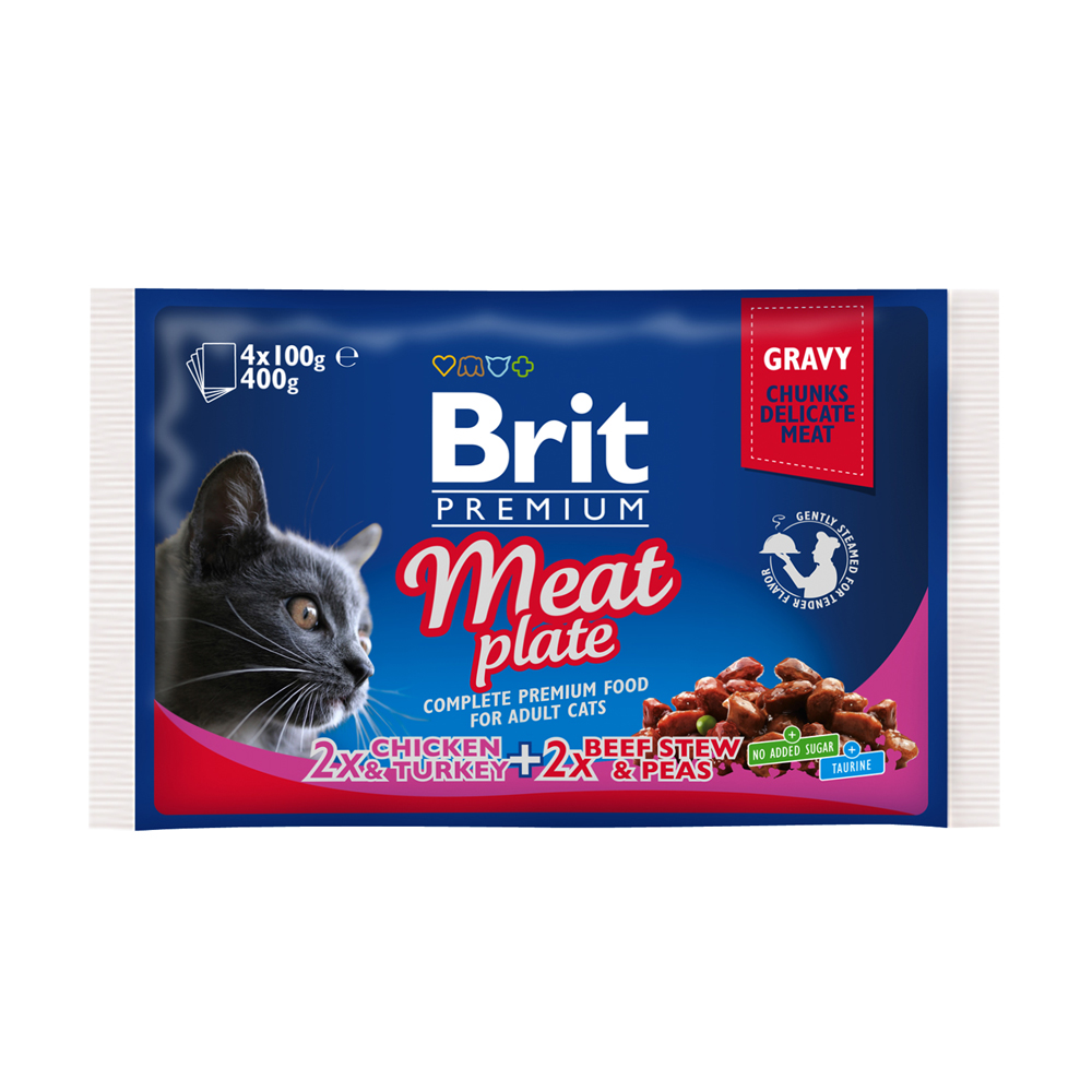 Влажный корм Brit Premium Ассорти Мясная тарелка
