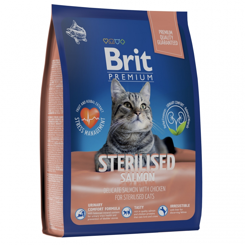 Brit Premium Cat Sterilised Salmon & Chicken с лососем и курицей для стерилизованных кошек