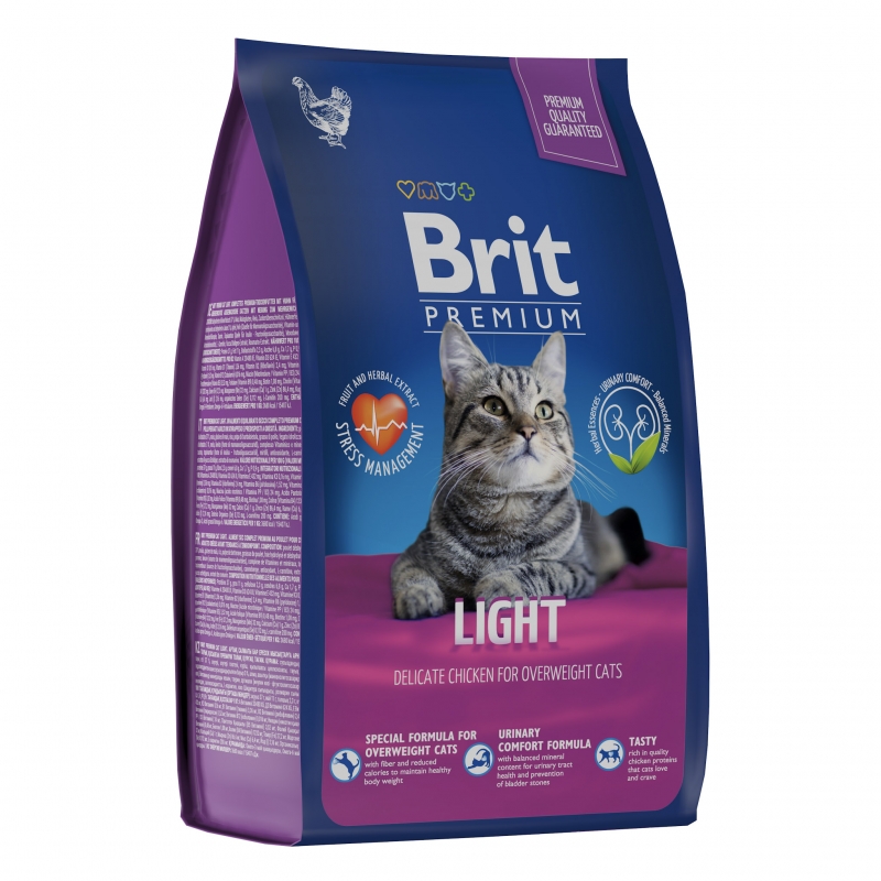 Brit Premium Light с курицей для кошек с избыточным весом