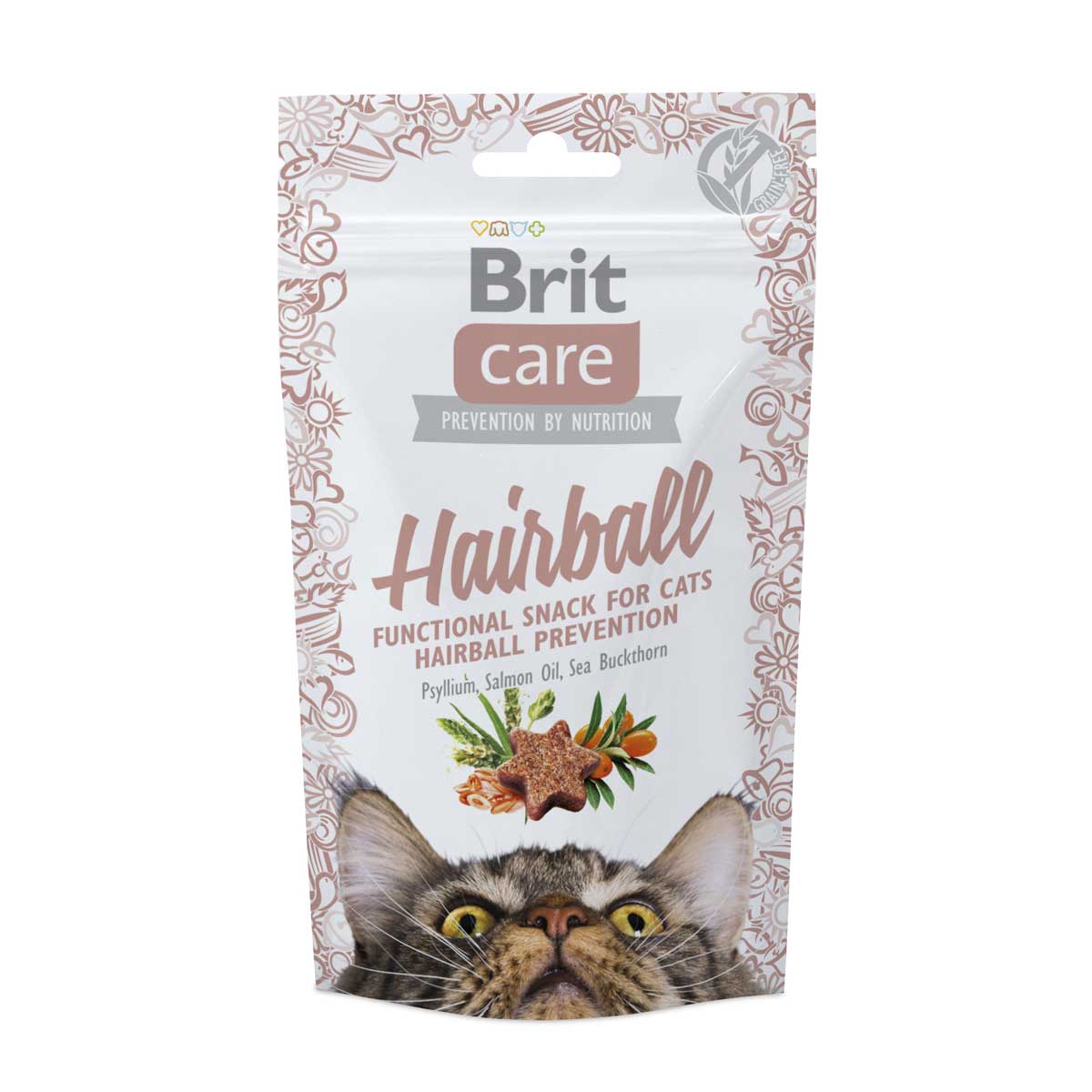 Брит Care лакомство для кошек Hairball Контроль волосяных комков 50 г