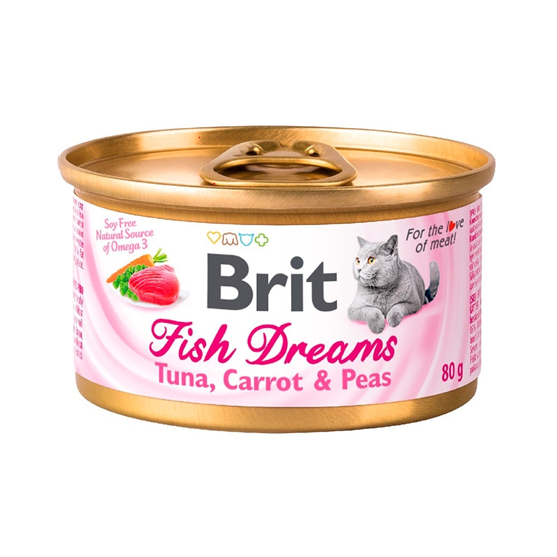 Консервы суперпремиум класса для кошек Brit Сare Fish Dreams с тунцом, морковью и горошком