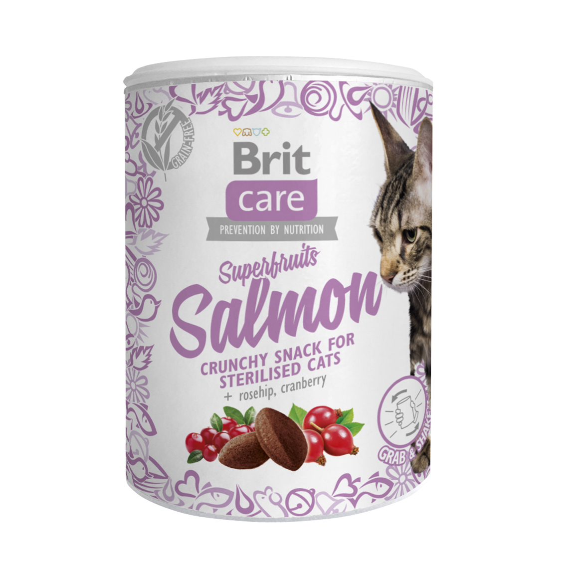 Брит Care лакомство для кошек Superfruits Salmon Суперфрукты лосось 100 г