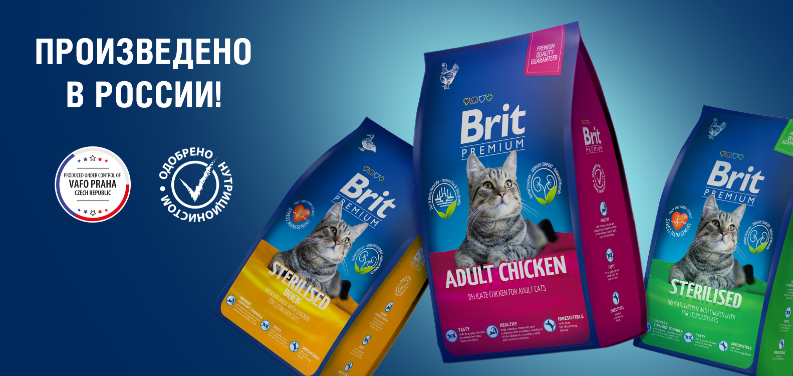 Новинка – сухие корма Brit Premium Cat для кошек