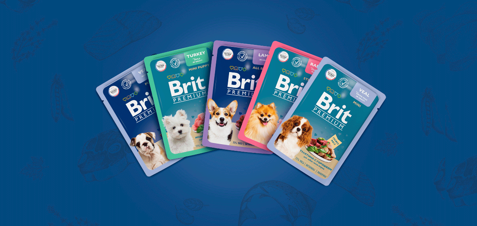 Новинка Brit Premium: паучи для собак в ароматном соусе